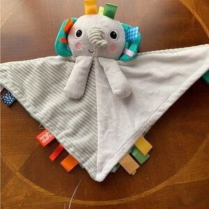 Bright Starts Elephant Lovey Blanket - Gray and Multicolor
